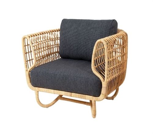 Cane-line Indoor Nest Loungestol  - Natural Rattan/Grey