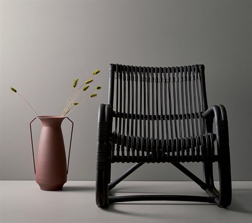Cane-line Indoor Curve Loungesessel SH: 34 cm – Schwarzes Rattan