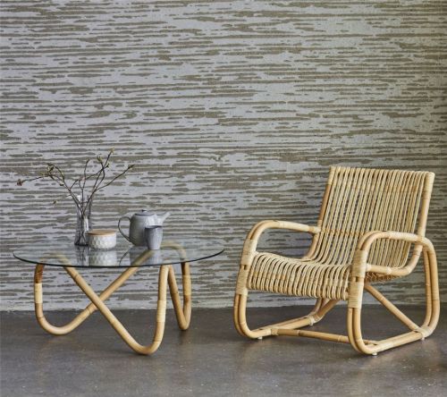 Cane-line Indoor Wave Couchtisch 74x65x40 cm - Natürliches Rattan