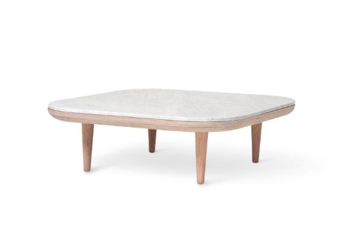 &Tradition Fly SC4 Lounge Table 80x80 cm - Oiled Oak/Honed Bianco Carrara Marble