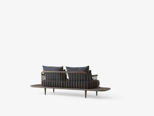 &Tradition Fly SC3 Sofa m. Beistelltische L: 240 cm – Geräucherte geölte Eiche/Hot Madison 093