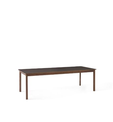 &Tradition Patch HW2 Extendable Table 240x100 cm - Oiled Walnut w. Cacao Orinoco 0749 Fenix Nano Laminate & Brass