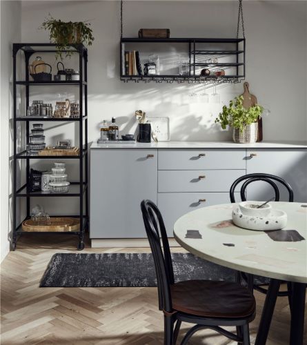 Nordal Grand Webteppich 60x90 cm - Dunkelgrau/Schwarz
