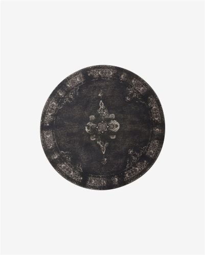 Nordal Grand Woven Rug Ø: 240 cm - Dark Grey/Black