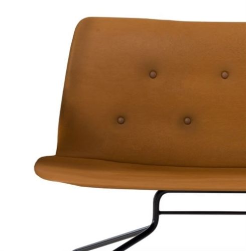 Bent Hansen Primum 2-Personen-Sofa L: 124 cm – Cognacfarbenes Adrian-Leder/schwarzer Rahmen