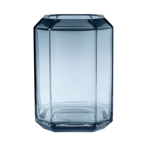 Louise Roe Jewel Vase Glass H: 26 cm - Blue 