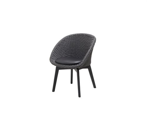 Cane-line Innenkissen für Peacock Chair 40x43 cm - Schwarzes Leder