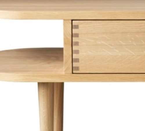 FDB Furniture Radius Bench F24 S L: 90 cm – Massive Eiche/Lackiert