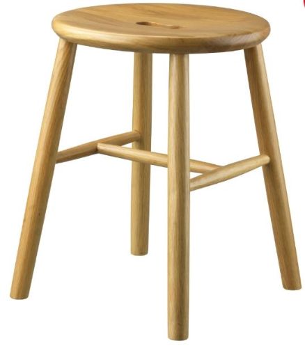 FDB Møbler J27 Hocker Børge Mogensen H: 45 cm - Eiche/Lackiert