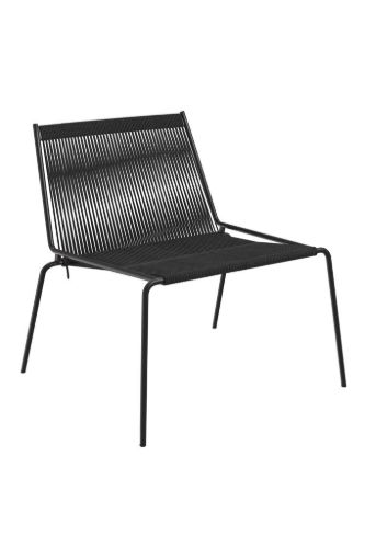 Thorup Copenhagen Noel Lounge Chair SH: 43 cm - Stål/Sort