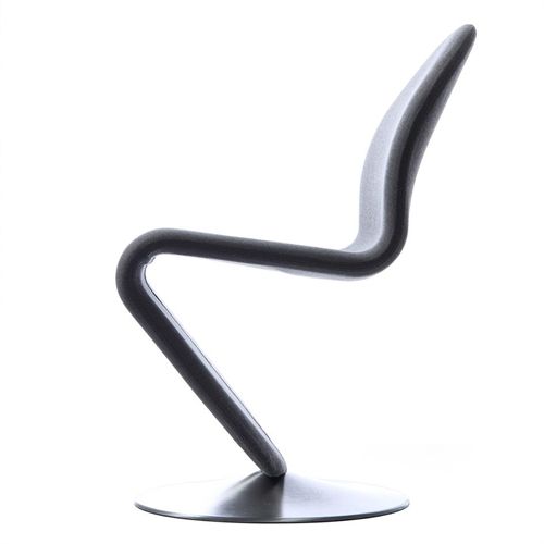 Verpan System 1-2-3 Esszimmerstuhl Standard SH: 47 cm - Steelcut Trio 2 153/Aluminium