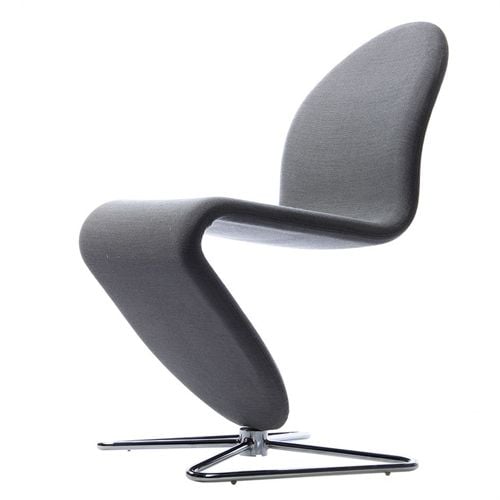 Verpan System 1-2-3 Dining Chair Standard SH: 47 cm - Steelcut Trio 2 153/Butterfly Aluminium