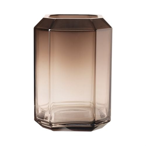 Louise Roe Jewel Vase Glass H: 26 cm - Smoke