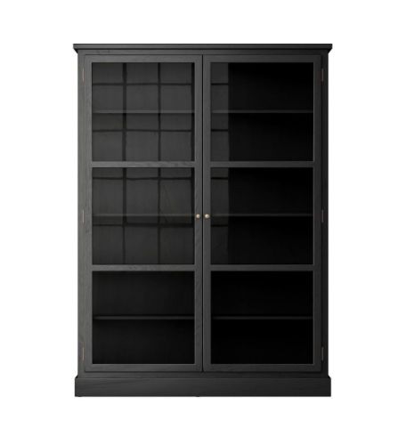 Lindebjerg Design Dark Oak N2 Vitrineskab 145x210 cm - Sortbejdset Eg