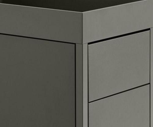 HAY New Order Trolley/B3 Schublade und Tablett oben inkl. Schloss 34x68 cm - Armee