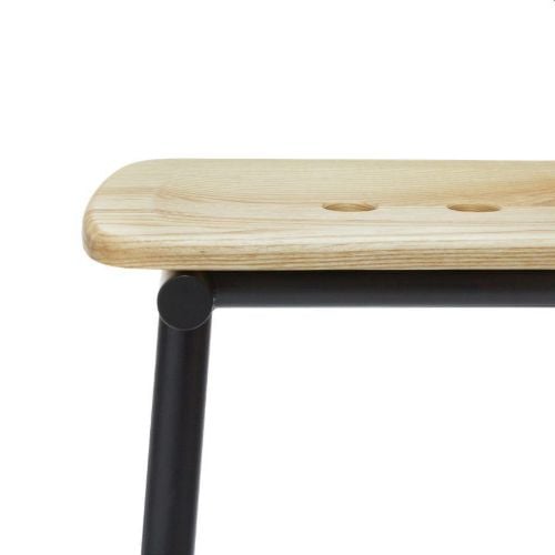 Please Wait to be Seated Tubby Tube Hocker H: 45 cm – Natur/Schwarz