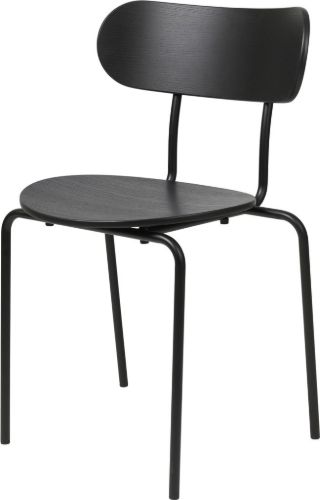 GUBI Coco Dining Chair Stackable SH: 47 cm - Black/Black Ash