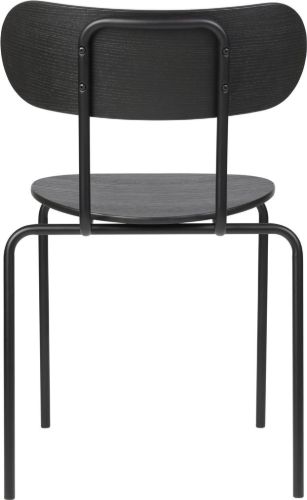 GUBI Coco Esszimmerstuhl stapelbar SH: 47 cm - Schwarz/Schwarze Esche