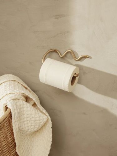 Ferm Living Curvature Toilettenpapierhalter 15 x 4,6 cm – Messing