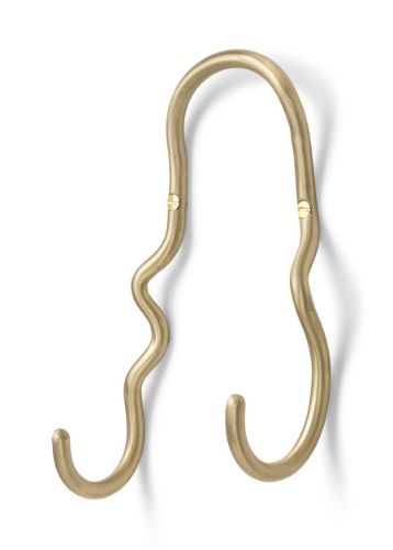 Ferm Living Curvature Double Hook H: 21,3 cm - Brass