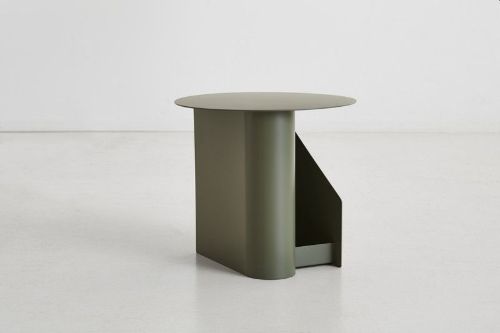 Woud Sentrum Beistelltisch H: 36 cm – Staubiges Grün