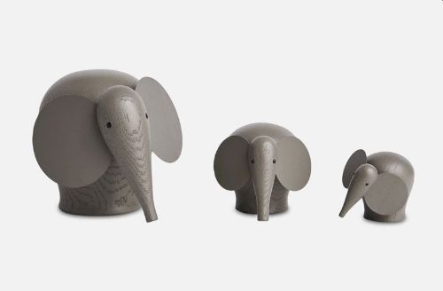 Woud Nunu Elefant, mittelgroß, H: 16 cm – Taupe