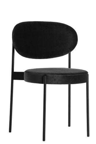 Verpan Series 430 Chair SH: 47 cm - Harald 192 Black/Black