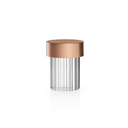 FLOS Last Order Fluted Lamp H: 14 cm - Satin Cooper