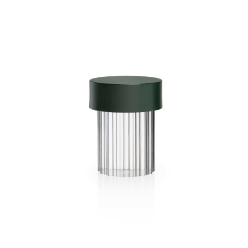 FLOS Last Order Fluted Lamp H: 14 cm - Matt Green
