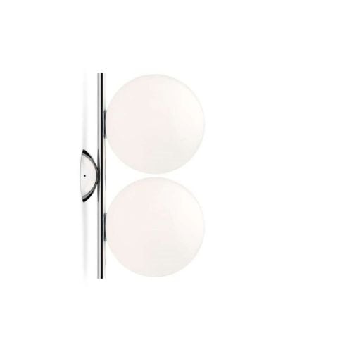 FLOS IC C/W1 Double Væglampe H: 42 cm - Chrome