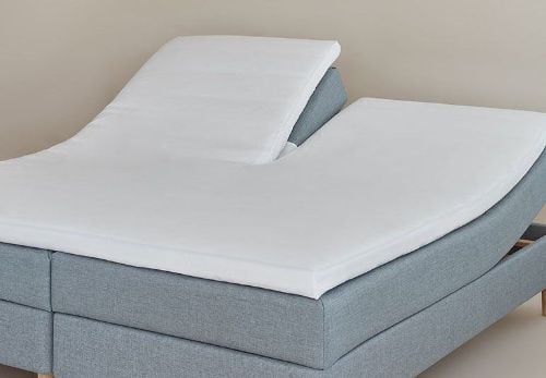 CPH Living Splitlagen Egyptisk Bomuldssatin U80 180x200x7 cm - Hvid