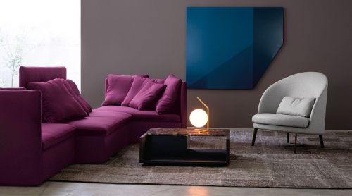 FLOS IC Lights Tischlampe T1 Low H: 38,1 cm - Rot Burgund