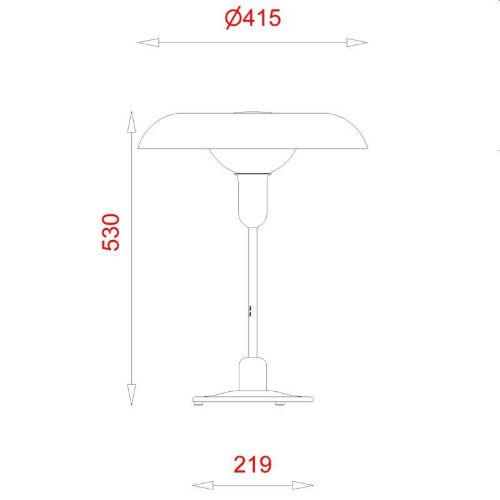 Piet Hein RA 400 Tischleuchte H: 53 cm – Weiß/Chrom