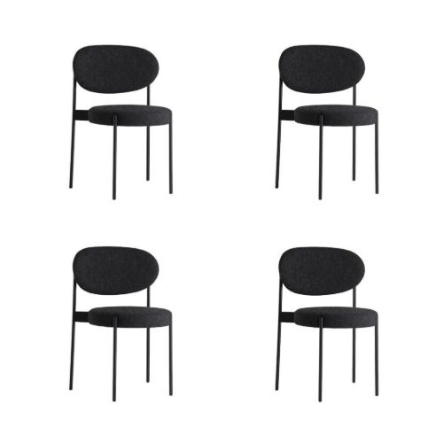 Verpan Series 430 Chair SH: 47 cm - Hallingdal 180/Black 4 FOR 3 KAMPAGNETILBUD