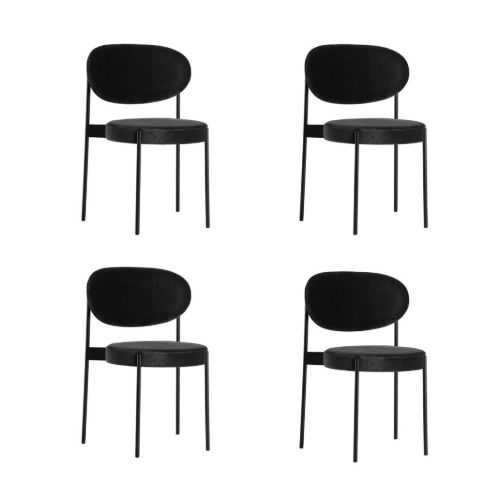 Verpan Series 430 Chair SH: 47 cm - Harald 192 Black/Black 4 FOR 3 KAMPAGNETILBUD