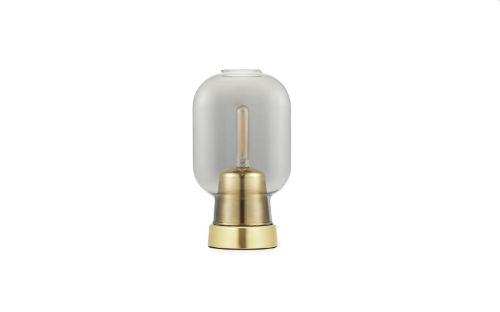 Normann Copenhagen Amp Bordlampe H: 26,5cm - Smoke/Messing