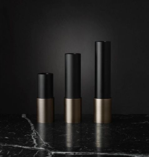 GUBI Space Candlestick Kerzenhalter H: 20 cm - Antikmessing