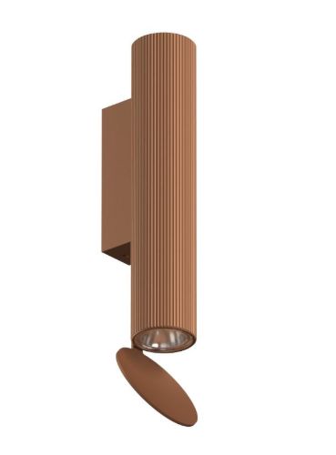 FLOS Flauta H225 Riga Væglampe H: 22,5 cm - Anodized Copper