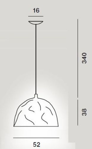 Foscarini Bump Pendel Ø: 52cm - Frost