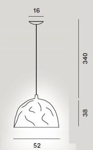 Foscarini Bump Anhänger Ø: 52cm - Gold