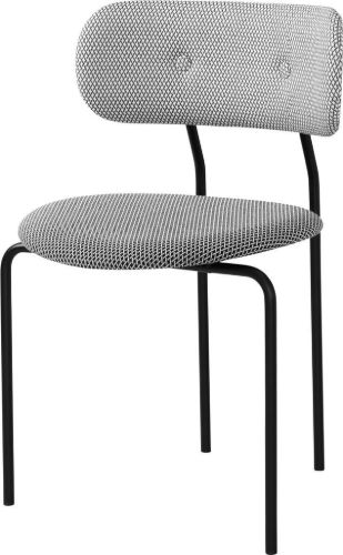 GUBI Coco Dining Chair Fully Upholstered SH: 47 cm - Black / Backhausen Grå