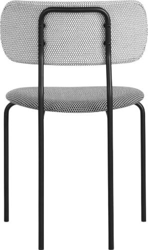 GUBI Coco Esszimmerstuhl Vollgepolstert SH: 47 cm - Schwarz / Backhausen Grå