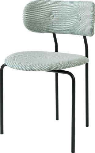 GUBI Coco Dining Chair Fully Upholstered SH: 47 cm - Black / Backhausen Grøn