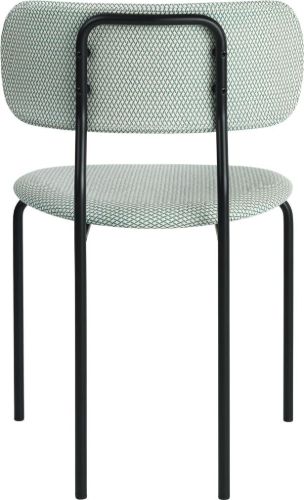 GUBI Coco Esszimmerstuhl Vollgepolstert SH: 47 cm - Schwarz / Backhausen Grün