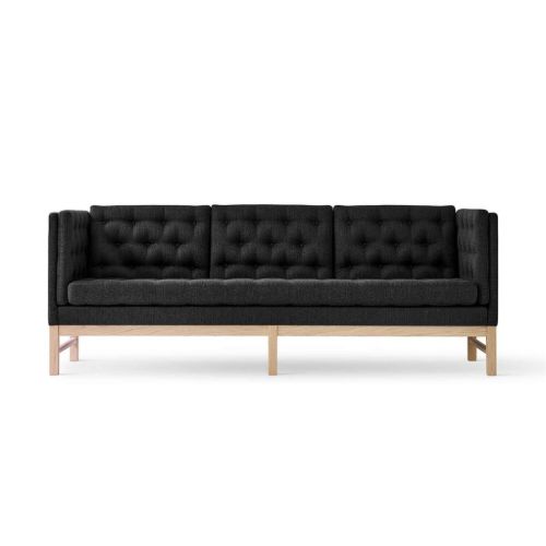 Fredericia Furniture Erik Jørgensen EJ 315-3 3 Pers. Sofa L: 210 cm - Mood 2104 Sort/Sæbebehandlet Eg