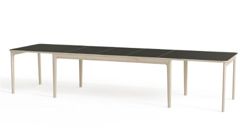 Skovby SM27EHS Esstisch inkl. 3 zusätzliche Teller 101 x 358 cm – schwarzes Laminat / weiß geölte Eiche