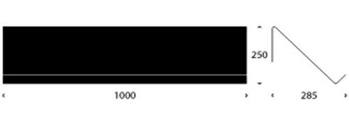 FROST UNU Schuh-/Zeitschriftenregal 1000 L: 100 cm – Mattschwarz
