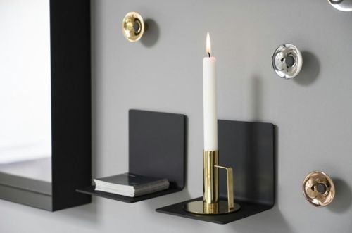 FROST LIVING LULU Haken Ø: 6 cm – Poliertes Gold/Mattschwarz