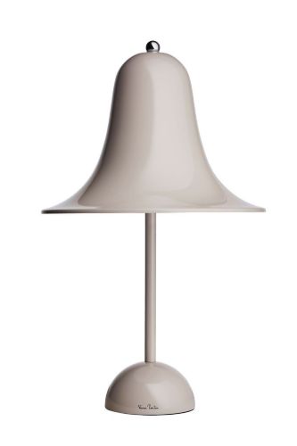 Verpan Pantop Ø23 Bordlampe H: 38 cm - Grey Sand / Glossy Feather Gray