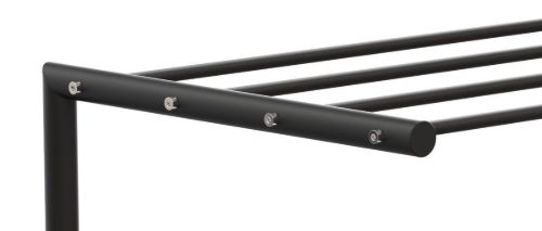 FROST NOVA Schuhregal 1 L: 60 cm – Mattschwarz/Mattschwarz